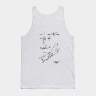 Airplane Vintage Patent Drawing Funny Novelty T-Shirt Tank Top